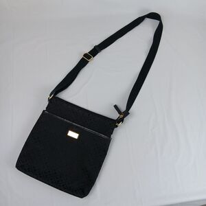 Tommy Hilfiger Signature Logo Crossbody Purse Black Shoulder Bag Square